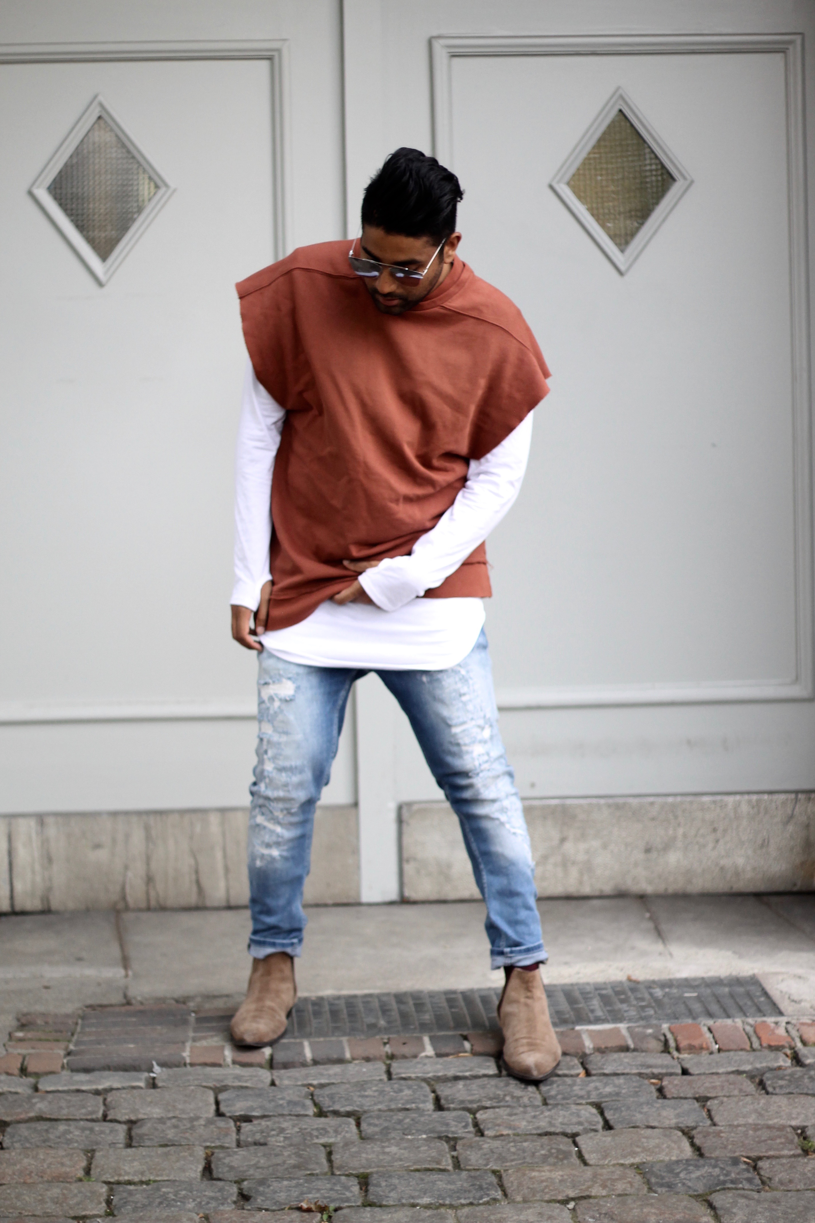 ENDOXIST - Menswear Blogger - Milan Fashion Week | Canadian Tuxedo - Street Style | Burgundy Leather