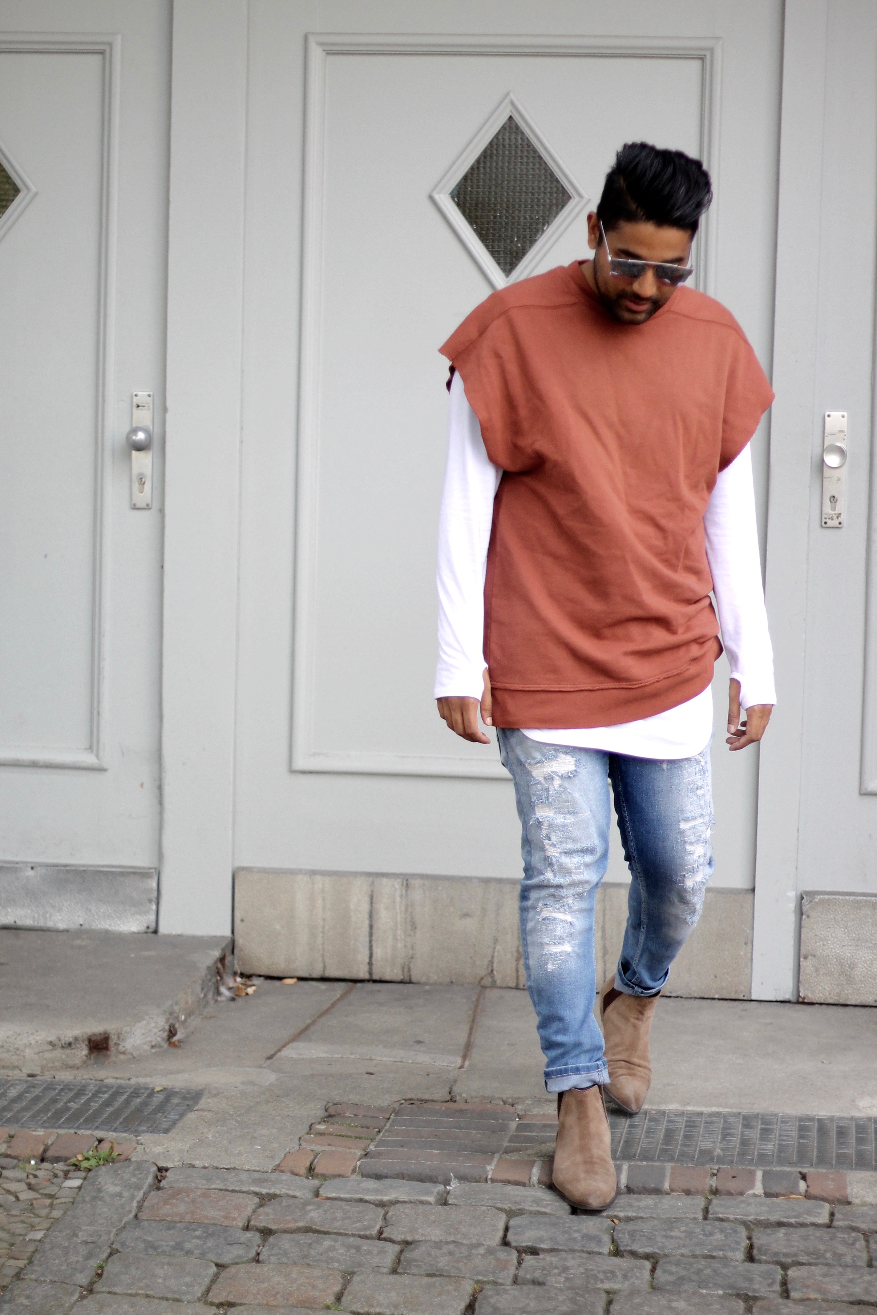 ENDOXIST - Menswear Blogger - Milan Fashion Week | Canadian Tuxedo - Street Style | Burgundy Leather