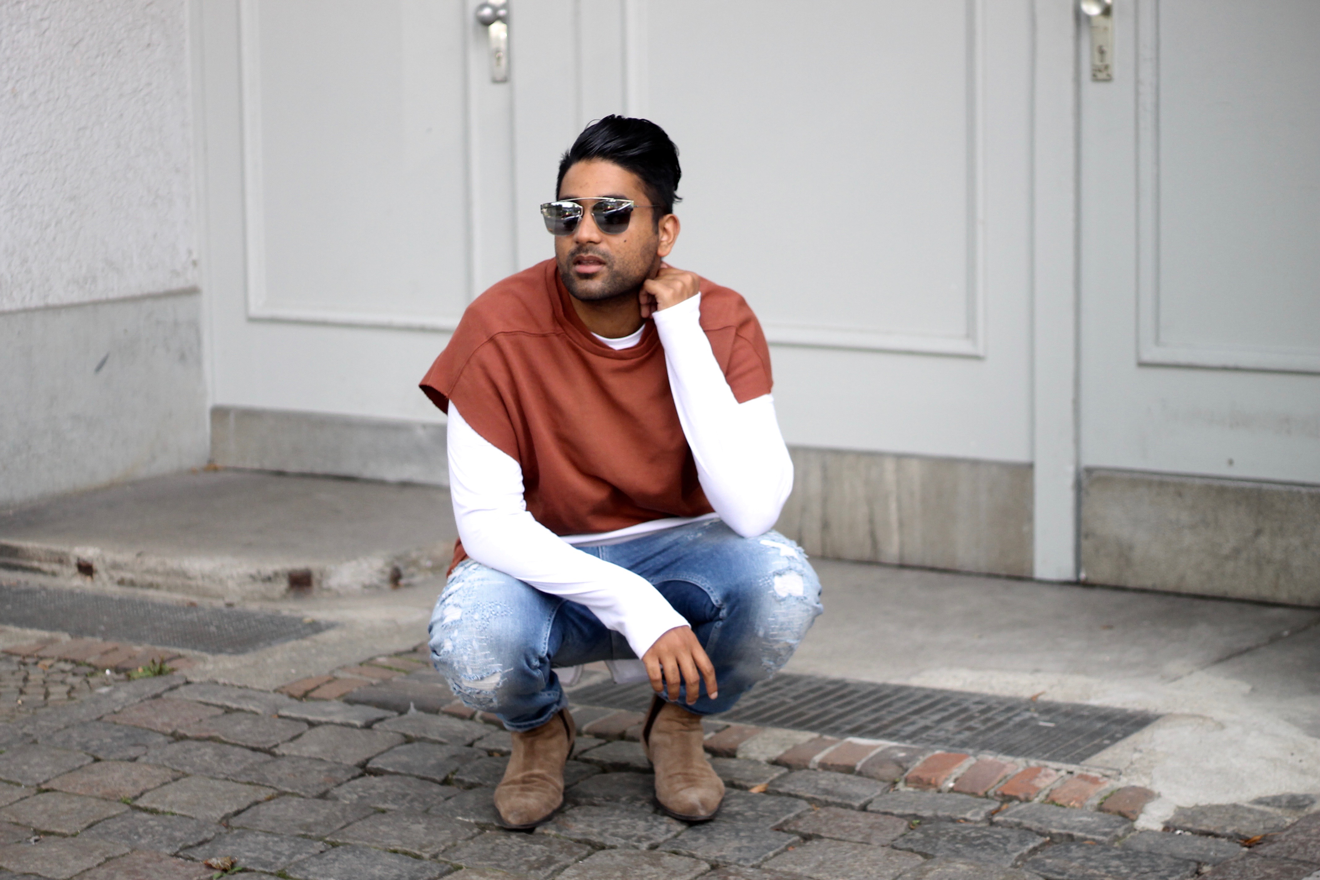 ENDOXIST - Menswear Blogger - Milan Fashion Week | Canadian Tuxedo - Street Style | Burgundy Leather