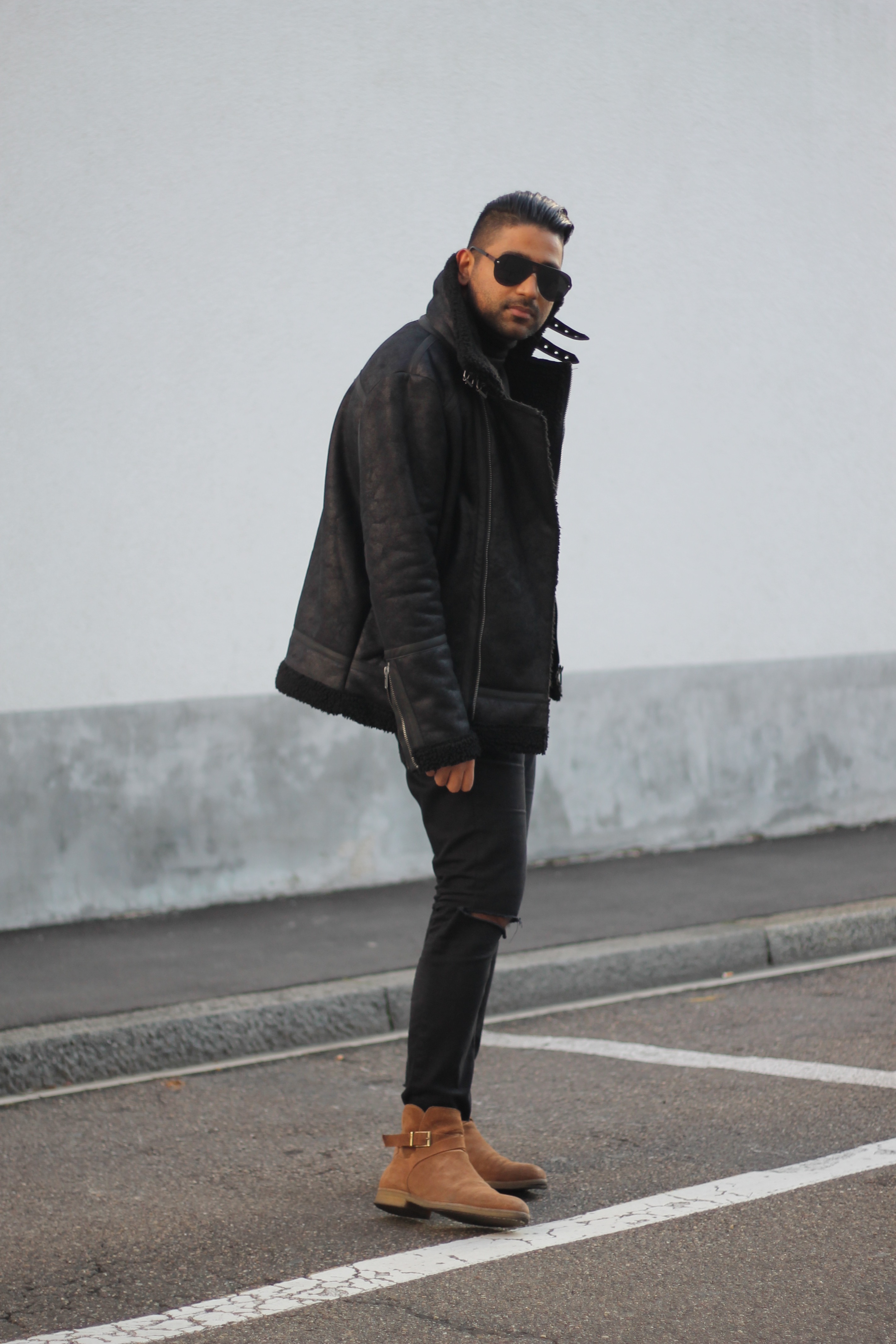 ENDOXIST | Menswear Blogger | Street Style | Aviator Teddy Jacket | Switzerland