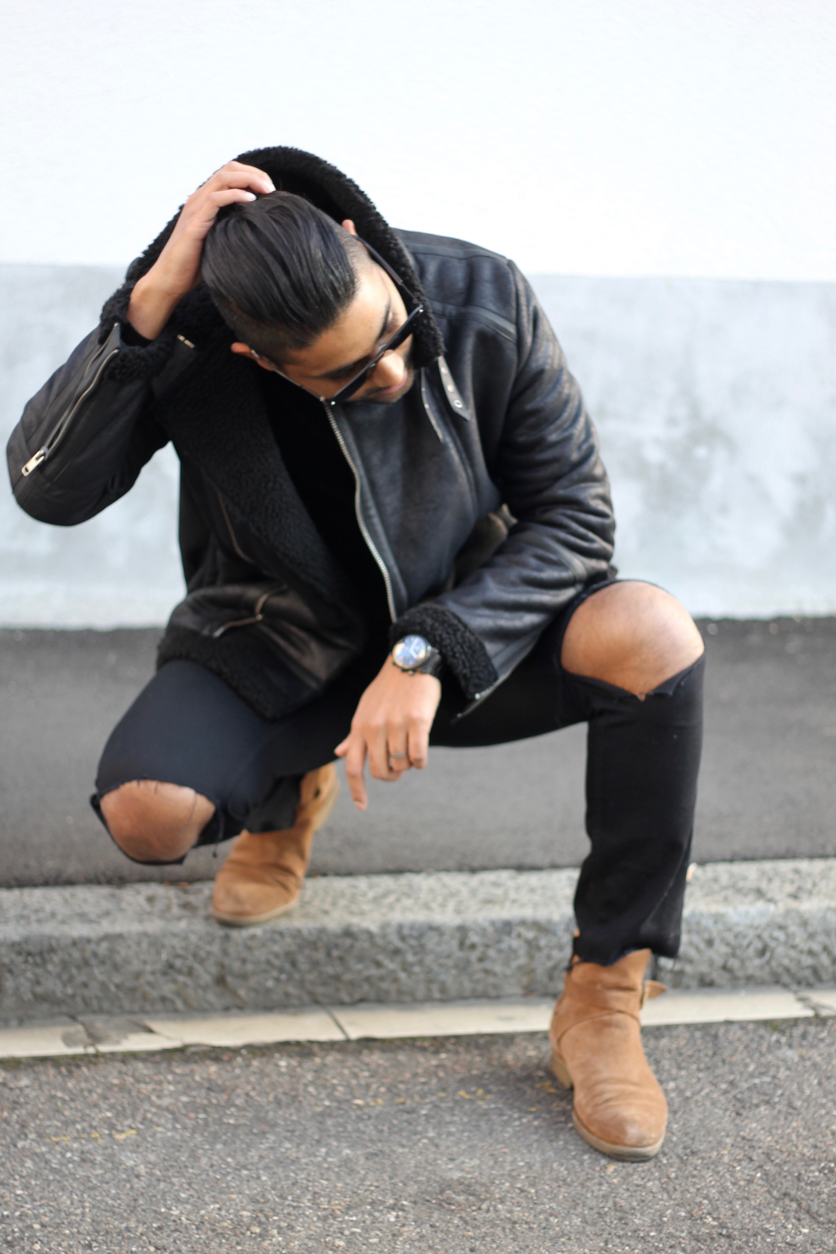 ENDOXIST | Menswear Blogger | Street Style | Aviator Teddy Jacket | Switzerland