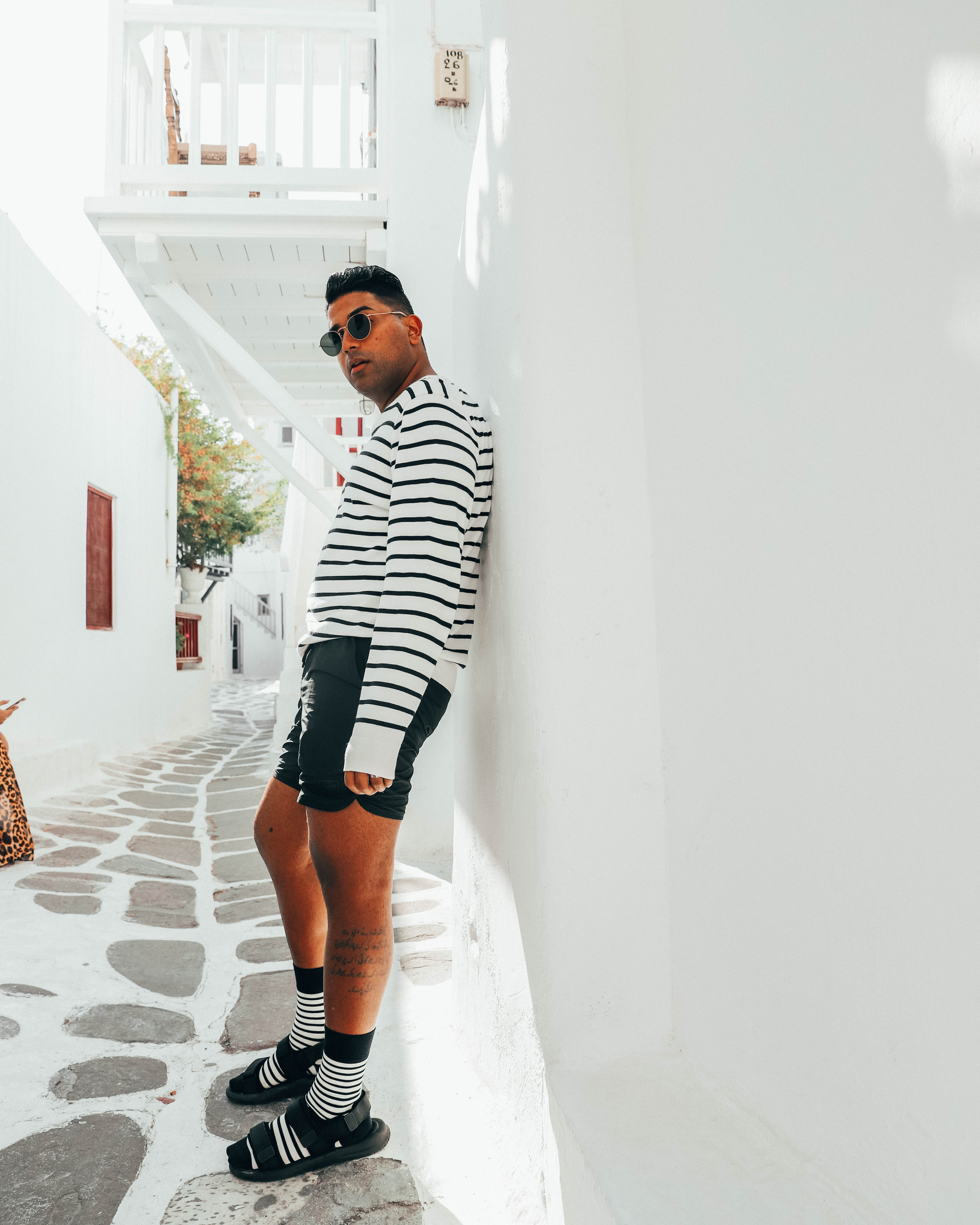 ENDOXIST | Mykonos, Greece | Striped Summertime Outfit | Men's Style Blogger | Lessons From Dad