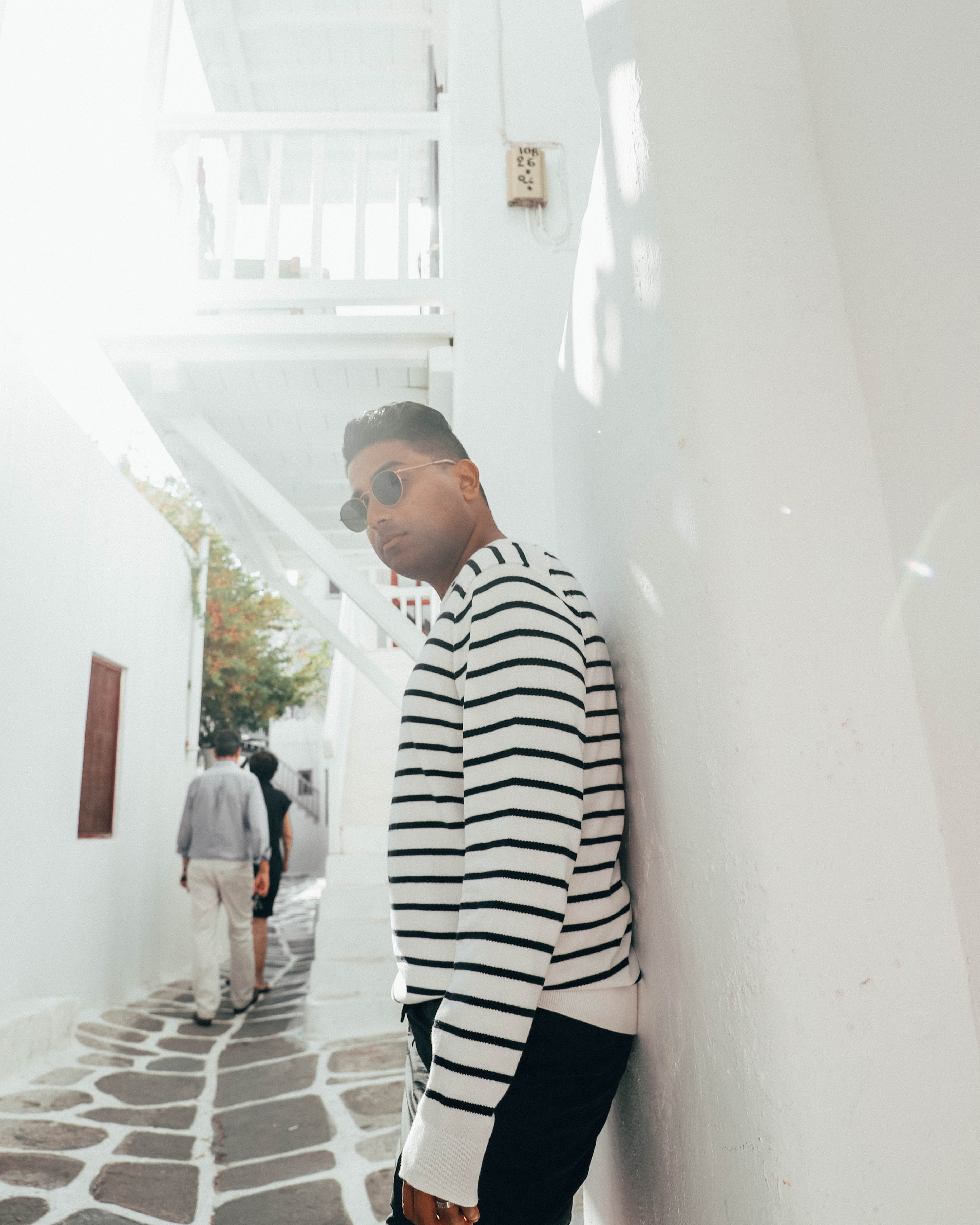 ENDOXIST | Mykonos, Greece | Striped Summertime Outfit | Men's Style Blogger | Lessons From Dad