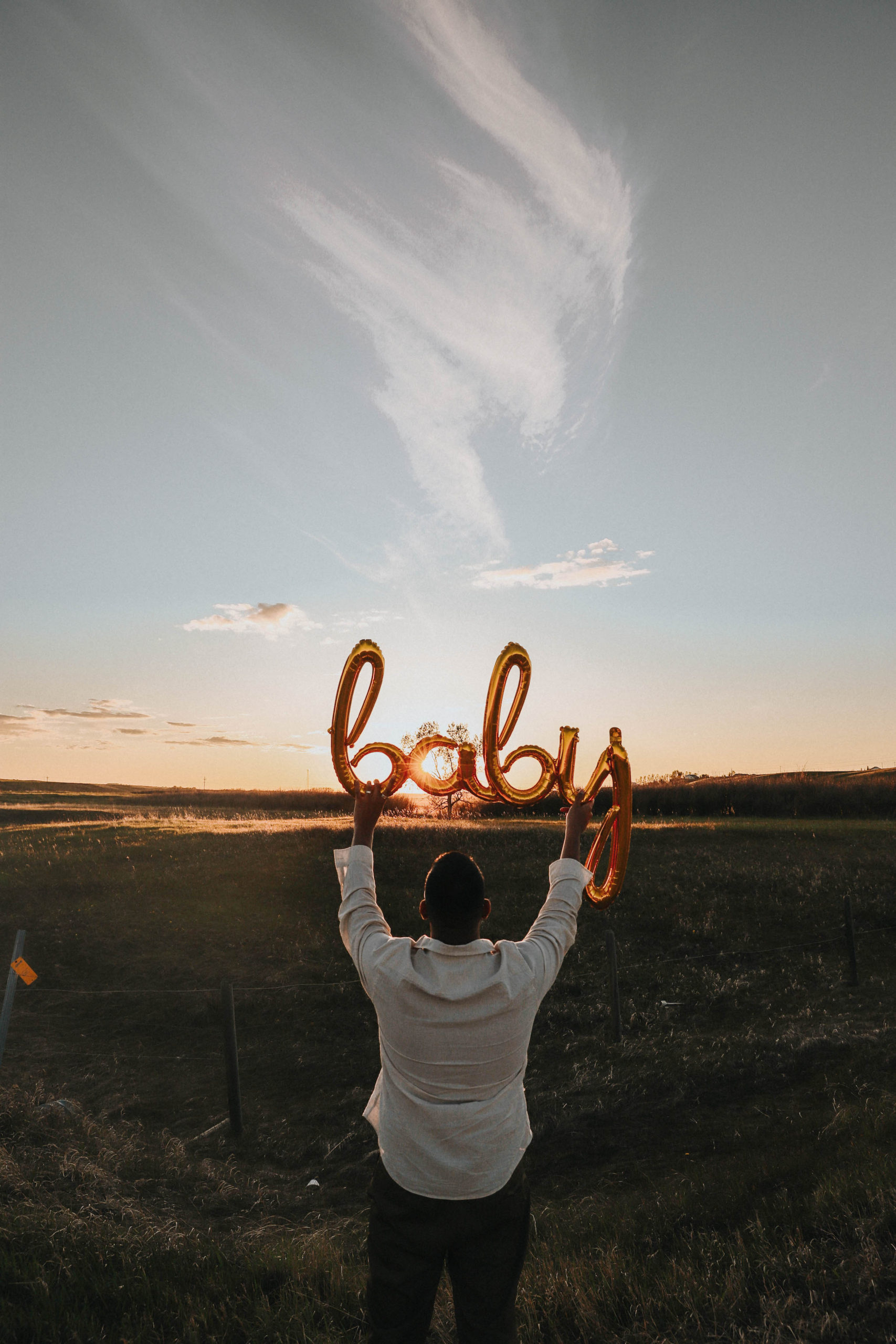 ENDOXIST | Expectant Father | Sunset Fields | Baby Balloon | Pregnancy Announcement 