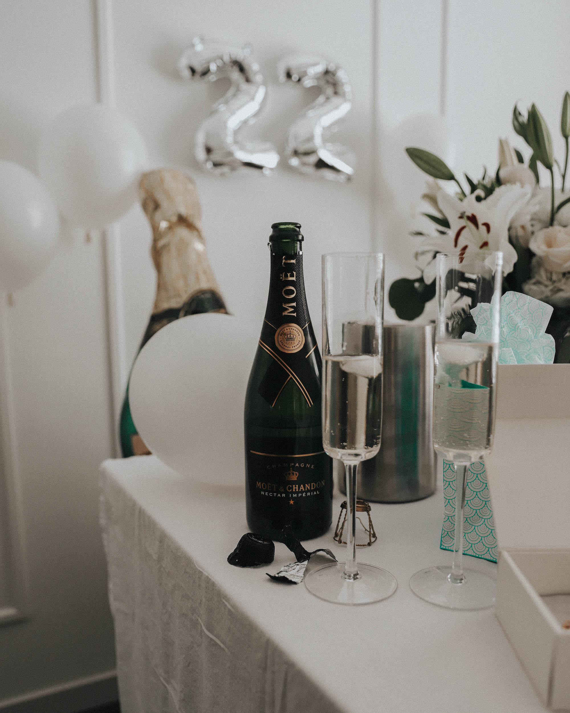 ENDOXIST | Modern Family | Postpartum Party | Luxury Parties | New Mom | Bottle of Moet